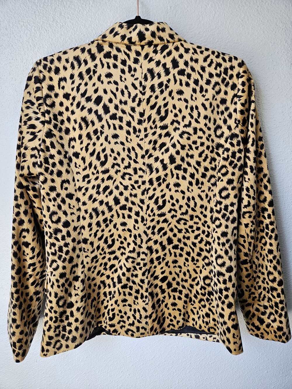 Scotch And Soda Tailored Velvet Animal Print Blazer Jacket Size Small In Leopard - Picture 7 of 10